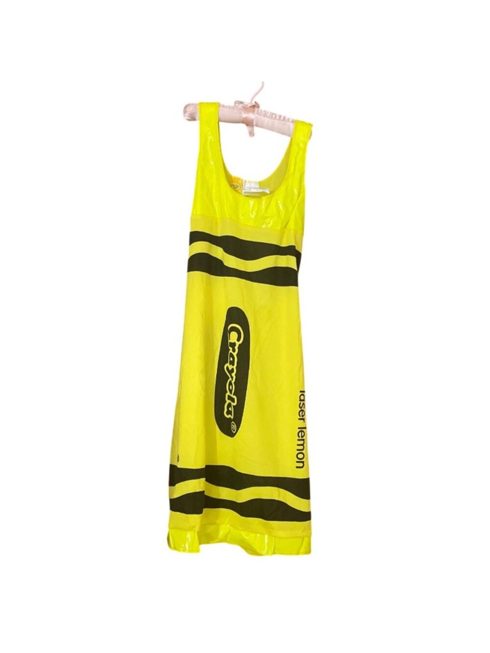 Crayola Halloween Costume Sexy Crayon Tank Dress Ladies Sz 4-10 Laser Lemon Hat - Picture 3 of 12